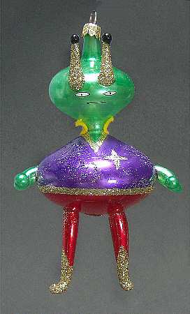 Italian Flair Ornaments Space Buddies-Green Head - No Box