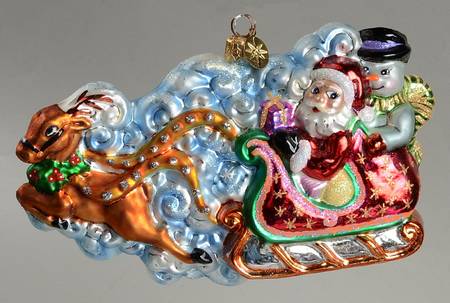 Santa with Sleigh Nick 'N' Frosty Flyin' High - No Box