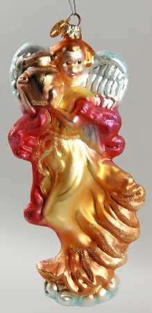 Angel Ornaments (Blown Glass) Gabrielle-Red - No Box