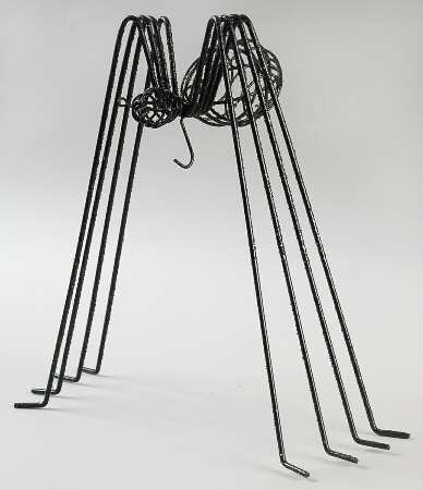 Halloween Black Spider Ornament Holder-Tall - No Box