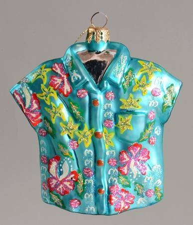 Surf & Sun-Shirts Ornament Aloha Shirt-Aqua/Floral - No Box