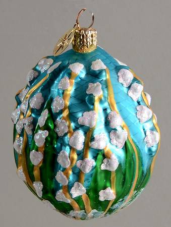 Egg (Shaped) Ornament Spring Valley-Blue - No Box