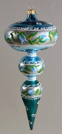Traditional Shapes Ornament Blue Blossom-Blue - No Box