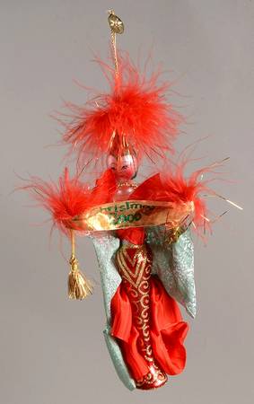 Feathered Ornaments (Italian Flair) Miss Christmas 2000 - No Box