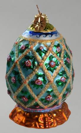 Egg (Shaped) Ornament Fabulous Faberge-Gilded Rose - No Box