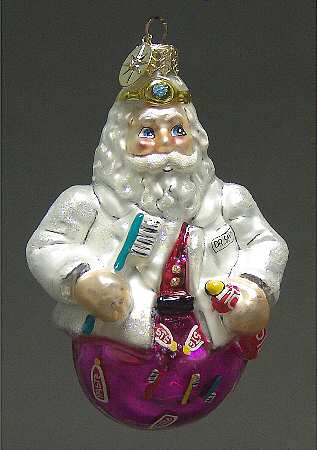 Roly Poly Ornaments Roly Dental Claus - No Box