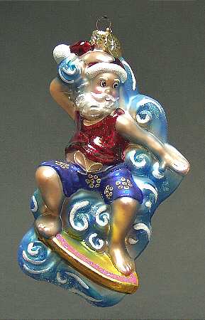 Surf & Sun-Santa Ornaments Chairman Of The Board - No Box