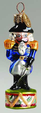Nutcrackers Band Stand Brigade Gem-Green/Gold Drum - No Box