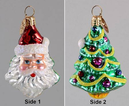 Santa with Pinecones-Trees Evergreen Santa Gem - No Box