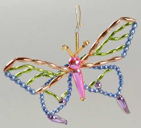 Beaded Lite Butterfly-Gold - No Box