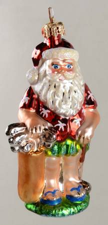 Surf & Sun-Santa Ornaments Maui Vacation - No Box