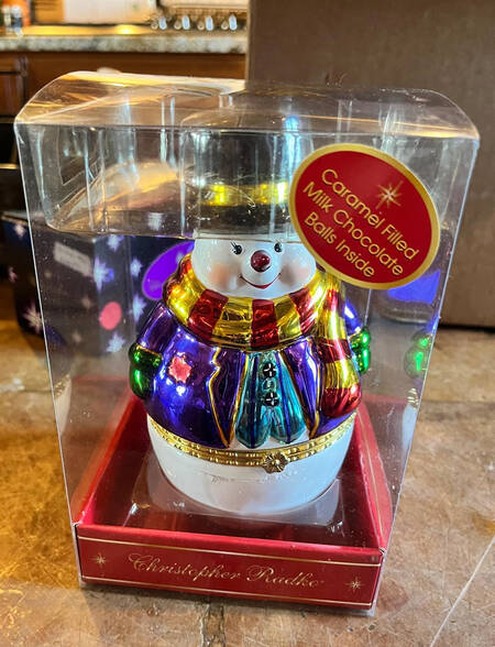 Christmas Limoges Box Winter Snowman - Boxed