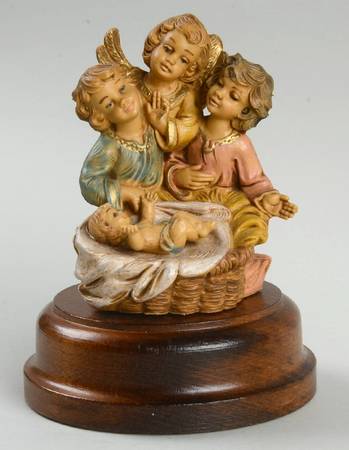 Nativity Christmas Music Box Silent Night - Boxed