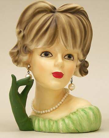Reliable Head Vases Greenglove&Dress - No Box
