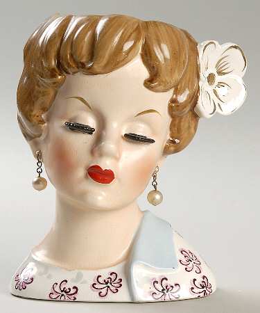 Reliable Head Vases Lady-Flower In Hair/Flowers On Dress - No Box