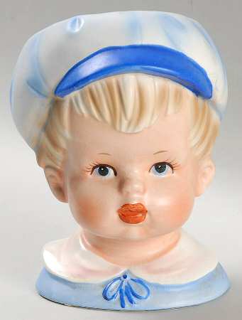 Reliable Head Vases Baby Boy With Blue Hat - No Box