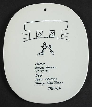 Piet Hein Wall Plaque Mind These Three: T.T.T.! - No Box