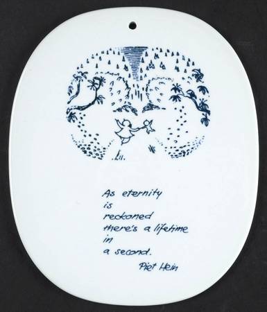 Piet Hein Wall Plaque As Eternity Is Reckoned There's A Life - No Box