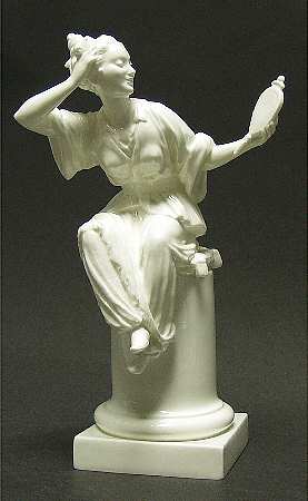 Bisque Figures Le Miroir-Glazed - No Box