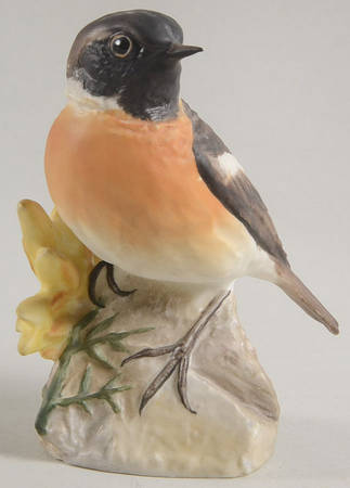 Royal Worcester Bird Figurines Stonechat - No Box