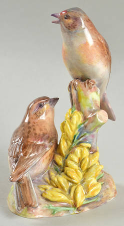Royal Worcester Bird Figurines Linnets - No Box