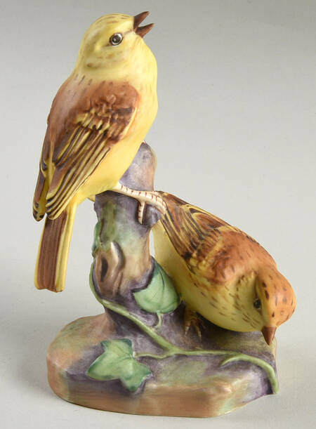 Royal Worcester Bird Figurines Yellow Hammers - No Box