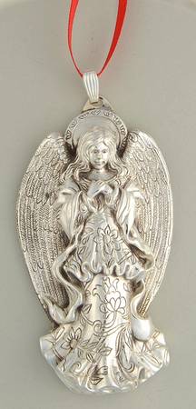 Annual Sterling Angel Lillian, Angel Of Worship-3 3/8 H - Boxed