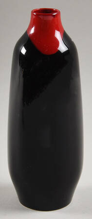 Flambe - Rouge Et Noir 6" Vase