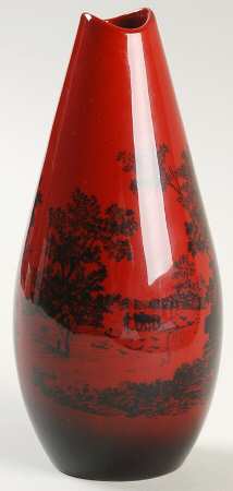 Flambe - Woodcut 6" Vase