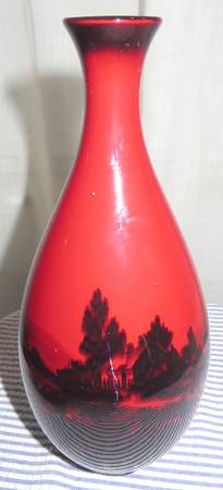 Flambe - Woodcut 8" Bud Vase