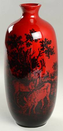Flambe - Woodcut 11" Vase