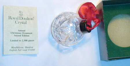 Crystal Annual Ornament Ball - Boxed