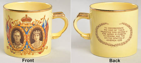 Royal Winton Royalty Giftware George Vi & Elizabeth Visit Canada & Us - Mug-Motif 1