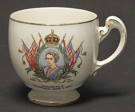 Royal Winton Royalty Giftware Elizabeth Ii-Coronation Cup Only - Footed Cup