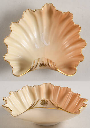 Blush Ivory Ware Shell Bowl Small - 1890 - No Box