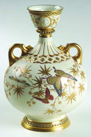 Blush Ivory Ware 1885 Vase-Artist Charlie Deakins - No Box