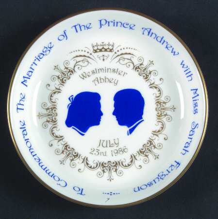 Royal Worcester Royalty Giftware Prince Andrew & Sarah Marriage Coaster - No Box