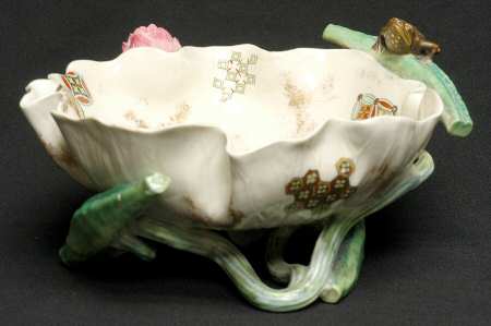 Blush Ivory Ware Lotus Bowl-Circa 1874 - No Box