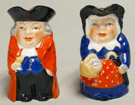 Blush Ivory Ware Mr & Mrs Toby Jug-Pair - No Box