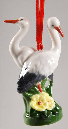 Annual Figurine Ornament Two Storks - Boxed