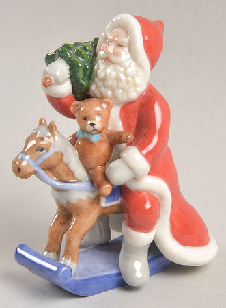 Annual Santa Figurine 2005-Santa On Rocking Horse - No Box