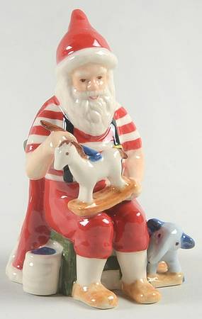Annual Santa Figurine 2019-Santa Painting Toy Horse - Boxed