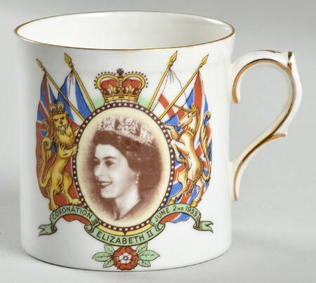 Royal Grafton Royalty Giftware Elizabeth Ii Corination Mug 6/2/53 - Boxed