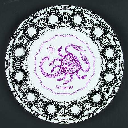 Zodiac Birthday Plates Scorpio - No Box