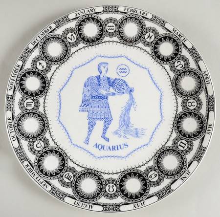 Zodiac Birthday Plates Aquarius - With Box
