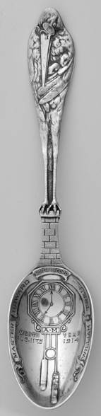Birth Record Spoon-Sterling Birth Record Spoon - No Box Nb1914