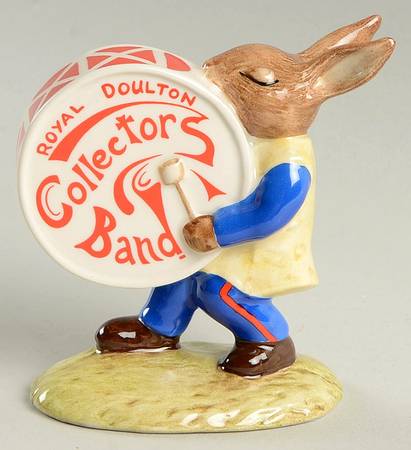 Bunnykins Oompah Band Drummer-Var 2-Blue Band - Boxed