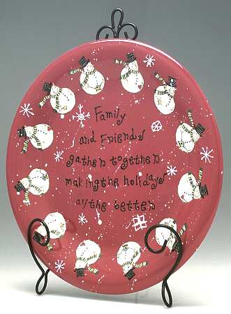 Roman  Figurines & Giftware Family & Friends Snowman Plate - Boxed