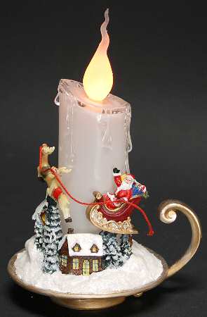 Roman  Figurines & Giftware Santa In Sleigh-Led Candle - No Box