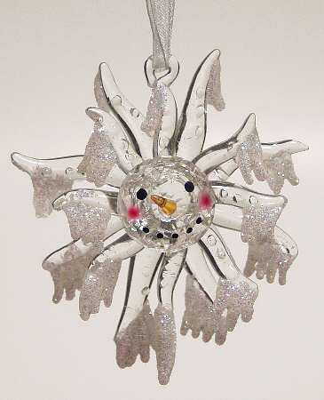 Roman Christmas Ornaments Snowman Snowflake - Boxed